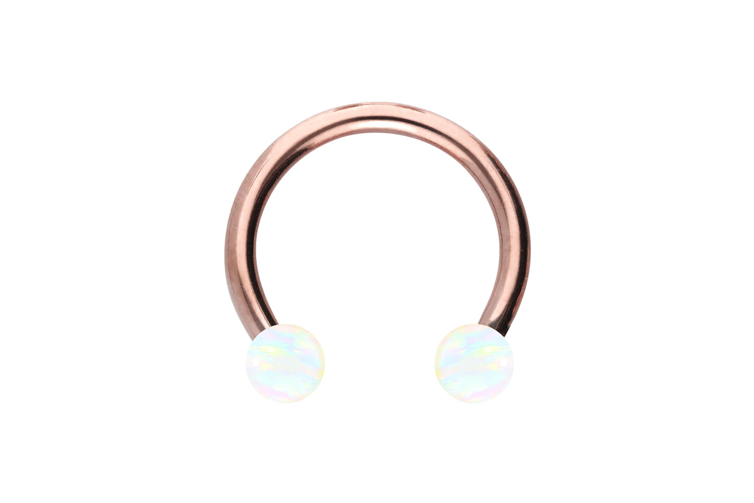 Titan Hufeisenring Piercing SYNTHETISCHE OPALE